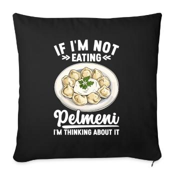 Pelmeni Russian Cuisine - Sofa pillowcase 17,3'' x 17,3'' (45 x 45 cm) - black - Front
