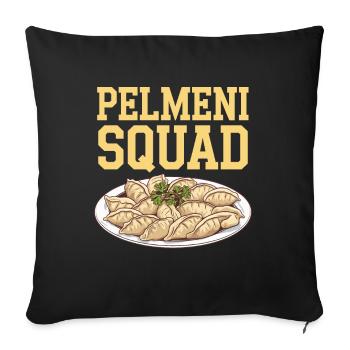 Pelmeni Russian Cuisine - Sofa pillowcase 17,3'' x 17,3'' (45 x 45 cm) - black - Front