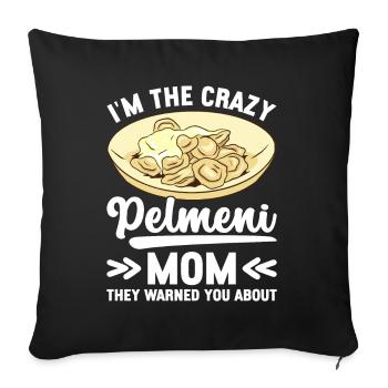 Pelmeni Russian Cuisine - Sofa pillowcase 17,3'' x 17,3'' (45 x 45 cm) - black - Front