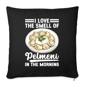 Pelmeni Russian Cuisine - Sofa pillowcase 17,3'' x 17,3'' (45 x 45 cm) - black - Front