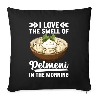 Pelmeni Russian Cuisine - Sofa pillowcase 17,3'' x 17,3'' (45 x 45 cm) - black - Front