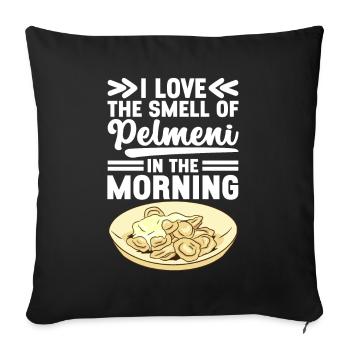 Pelmeni Russian Cuisine - Sofa pillowcase 17,3'' x 17,3'' (45 x 45 cm) - black - Front