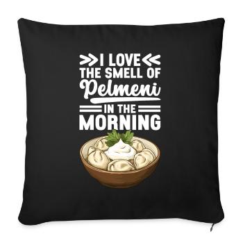 Pelmeni Russian Cuisine - Sofa pillowcase 17,3'' x 17,3'' (45 x 45 cm) - black - Front