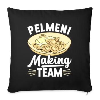 Pelmeni Russian Cuisine - Sofa pillowcase 17,3'' x 17,3'' (45 x 45 cm) - black - Front