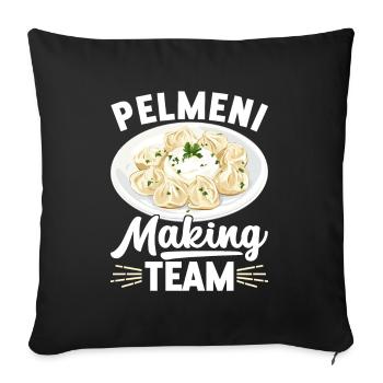 Pelmeni Russian Cuisine - Sofa pillowcase 17,3'' x 17,3'' (45 x 45 cm) - black - Front