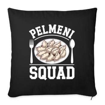 Pelmeni Cuisine russe - Housse de coussin décorative 45 x 45 cm - noir - Devant