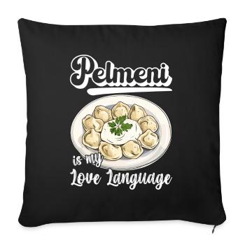 Pelmeni Russian Cuisine - Sofa pillowcase 17,3'' x 17,3'' (45 x 45 cm) - black - Front