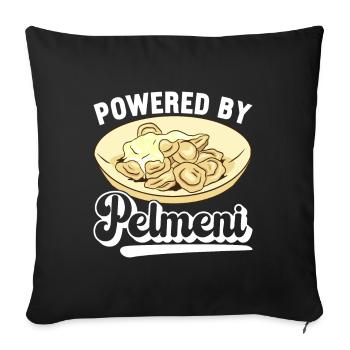 Pelmeni Cuisine russe - Housse de coussin décorative 45 x 45 cm - noir - Devant