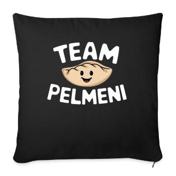 Pelmeni Cuisine russe - Housse de coussin décorative 45 x 45 cm - noir - Devant