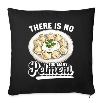 Pelmeni Cuisine russe - Housse de coussin décorative 45 x 45 cm - noir - Devant