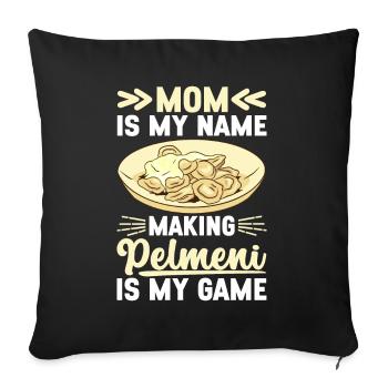 Pelmeni Russian Cuisine - Sofa pillowcase 17,3'' x 17,3'' (45 x 45 cm) - black - Front