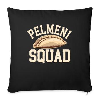 Pelmeni Cuisine russe - Housse de coussin décorative 45 x 45 cm - noir - Devant