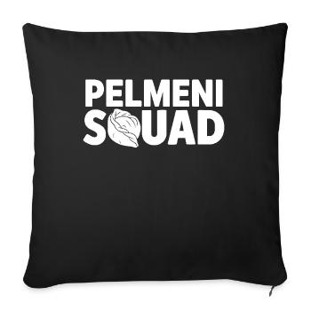Pelmeni Cuisine russe - Housse de coussin décorative 45 x 45 cm - noir - Devant