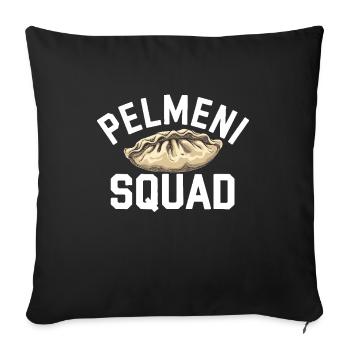 Pelmeni Russian Cuisine - Sofa pillowcase 17,3'' x 17,3'' (45 x 45 cm) - black - Front