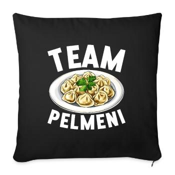 Pelmeni Russian Cuisine - Sofa pillowcase 17,3'' x 17,3'' (45 x 45 cm) - black - Front