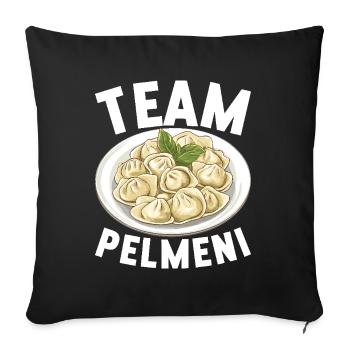 Pelmeni Cuisine russe - Housse de coussin décorative 45 x 45 cm - noir - Devant