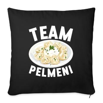 Pelmeni Russian Cuisine - Sofa pillowcase 17,3'' x 17,3'' (45 x 45 cm) - black - Front