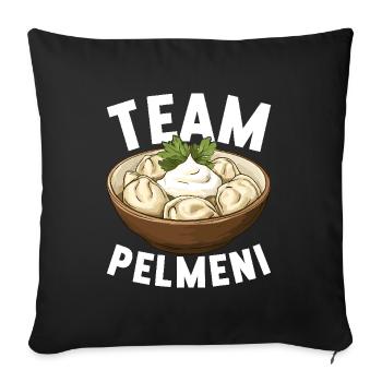 Pelmeni Russian Cuisine - Sofa pillowcase 17,3'' x 17,3'' (45 x 45 cm) - black - Front