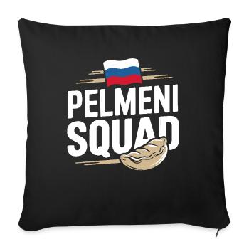 Pelmeni Russian Cuisine - Sofa pillowcase 17,3'' x 17,3'' (45 x 45 cm) - black - Front