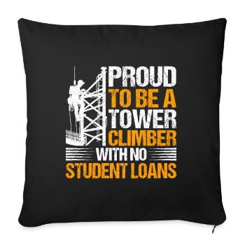 Industrial Climbers Tower Climbers Industrial Climbing - Sofa pillowcase 17,3'' x 17,3'' (45 x 45 cm) - black - Front