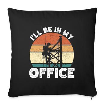 Industrial Climbers Tower Climbers Industrial Climbing - Sofa pillowcase 17,3'' x 17,3'' (45 x 45 cm) - black - Front