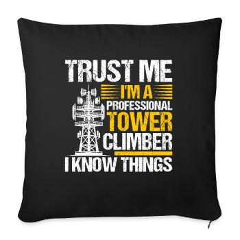 Industrial Climbers Tower Climbers Industrial Climbing - Sofa pillowcase 17,3'' x 17,3'' (45 x 45 cm) - black - Front