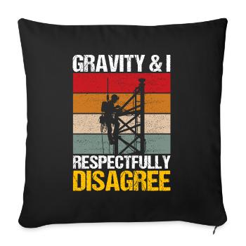Industrial Climbers Tower Climbers Industrial Climbing - Sofa pillowcase 17,3'' x 17,3'' (45 x 45 cm) - black - Front