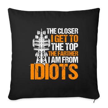 Industrial Climbers Tower Climbers Industrial Climbing - Sofa pillowcase 17,3'' x 17,3'' (45 x 45 cm) - black - Front