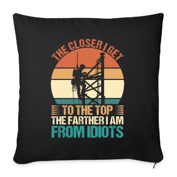Industrial Climbers Tower Climbers Industrial Climbing - Sofa pillowcase 17,3'' x 17,3'' (45 x 45 cm) - black - Front