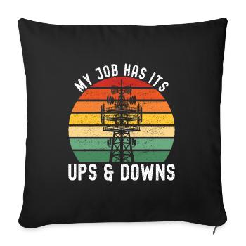 Industrial Climbers Tower Climbers Industrial Climbing - Sofa pillowcase 17,3'' x 17,3'' (45 x 45 cm) - black - Front