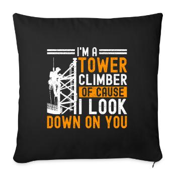 Industrial Climbers Tower Climbers Industrial Climbing - Sofa pillowcase 17,3'' x 17,3'' (45 x 45 cm) - black - Front