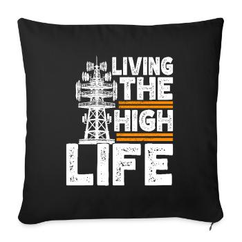 Industrial Climbers Tower Climbers Industrial Climbing - Sofa pillowcase 17,3'' x 17,3'' (45 x 45 cm) - black - Front