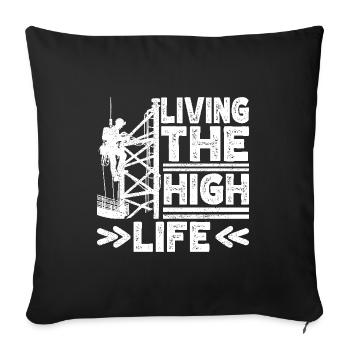 Industrial Climbers Tower Climbers Industrial Climbing - Sofa pillowcase 17,3'' x 17,3'' (45 x 45 cm) - black - Front