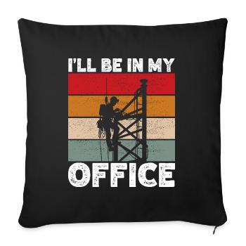 Industrial Climbers Tower Climbers Industrial Climbing - Sofa pillowcase 17,3'' x 17,3'' (45 x 45 cm) - black - Front
