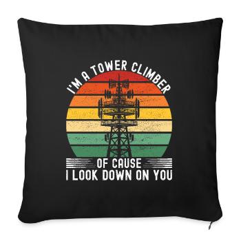 Industrial Climbers Tower Climbers Industrial Climbing - Sofa pillowcase 17,3'' x 17,3'' (45 x 45 cm) - black - Front