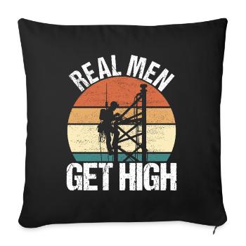 Industrial Climbers Tower Climbers Industrial Climbing - Sofa pillowcase 17,3'' x 17,3'' (45 x 45 cm) - black - Front