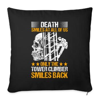 Industrial Climbers Tower Climbers Industrial Climbing - Sofa pillowcase 17,3'' x 17,3'' (45 x 45 cm) - black - Front