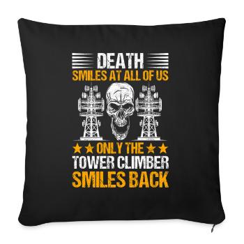 Industrial Climbers Tower Climbers Industrial Climbing - Sofa pillowcase 17,3'' x 17,3'' (45 x 45 cm) - black - Front