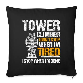 Industrial Climbers Tower Climbers Industrial Climbing - Sofa pillowcase 17,3'' x 17,3'' (45 x 45 cm) - black - Front