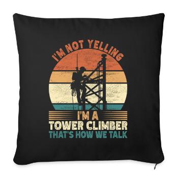 Industrial Climbers Tower Climbers Industrial Climbing - Sofa pillowcase 17,3'' x 17,3'' (45 x 45 cm) - black - Front