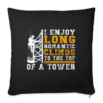 Industrial Climbers Tower Climbers Industrial Climbing - Sofa pillowcase 17,3'' x 17,3'' (45 x 45 cm) - black - Front