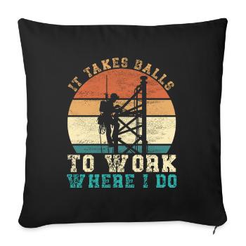 Industrial Climbers Tower Climbers Industrial Climbing - Sofa pillowcase 17,3'' x 17,3'' (45 x 45 cm) - black - Front
