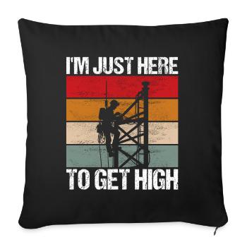 Industrial Climbers Tower Climbers Industrial Climbing - Sofa pillowcase 17,3'' x 17,3'' (45 x 45 cm) - black - Front