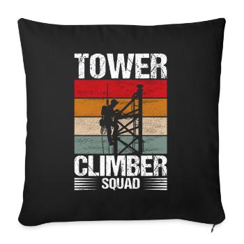 Industrial Climbers Tower Climbers Industrial Climbing - Sofa pillowcase 17,3'' x 17,3'' (45 x 45 cm) - black - Front