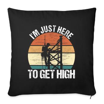 Industrial Climbers Tower Climbers Industrial Climbing - Sofa pillowcase 17,3'' x 17,3'' (45 x 45 cm) - black - Front