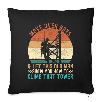 Industrial Climbers Tower Climbers Industrial Climbing - Sofa pillowcase 17,3'' x 17,3'' (45 x 45 cm) - black - Front