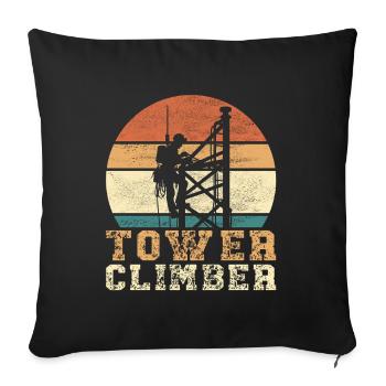 Industrial Climbers Tower Climbers Industrial Climbing - Sofa pillowcase 17,3'' x 17,3'' (45 x 45 cm) - black - Front