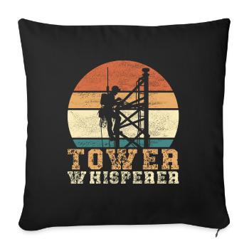 Industrial Climbers Tower Climbers Industrial Climbing - Sofa pillowcase 17,3'' x 17,3'' (45 x 45 cm) - black - Front