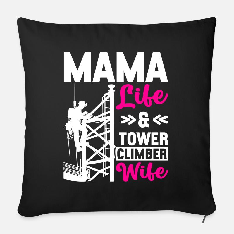 Industrial Climbers Tower Climbers Industrial Climbing - Sofa pillowcase 17,3'' x 17,3'' (45 x 45 cm) - black