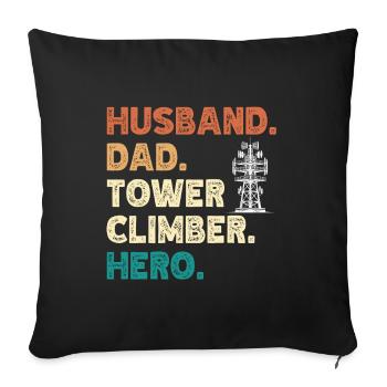Industrial Climbers Tower Climbers Industrial Climbing - Sofa pillowcase 17,3'' x 17,3'' (45 x 45 cm) - black - Front